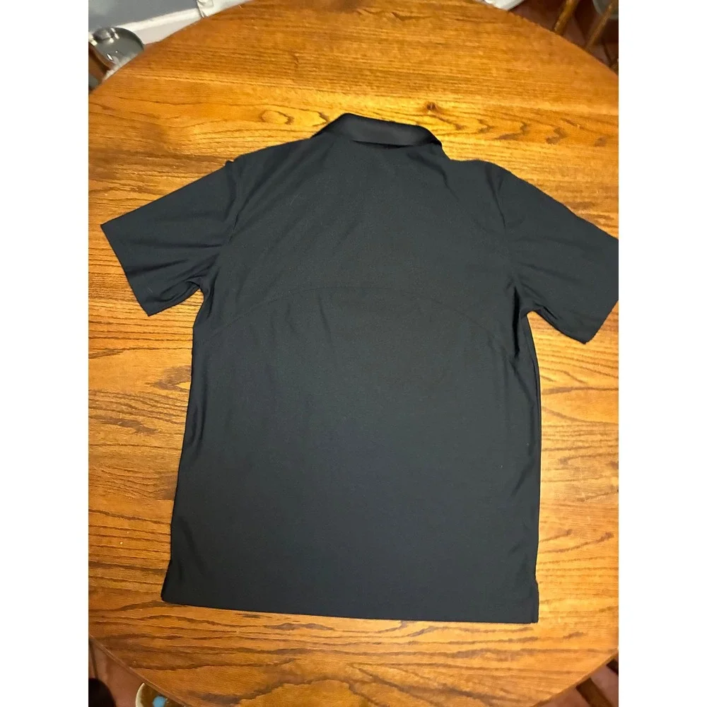 Chef Works Mens Black Eat‎ My Catfish Logo Performance Polo Shirt Size Medium